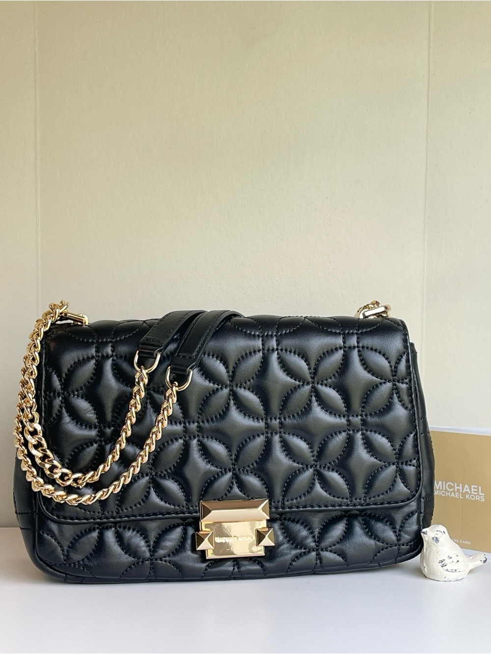 Michael Kors Sloan Quilted Floral Chain Shoulder Crossbody Bag